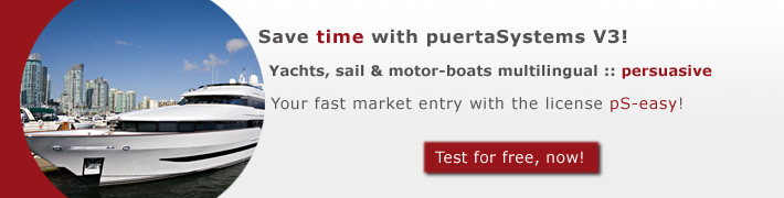 International Trader and Business Software : Real Estates software :: Yachts agency software :: for jewels and cosmetics : puertaSystems V3